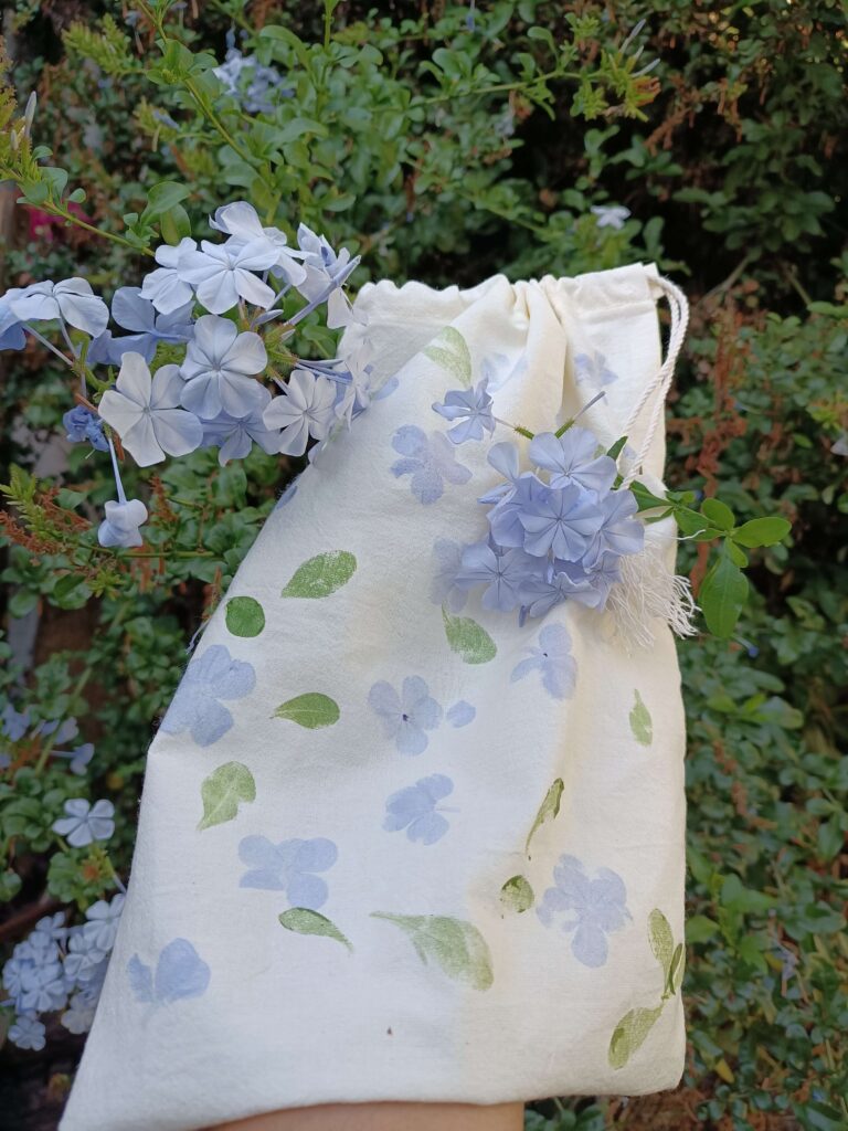 Manta con Eco-Print